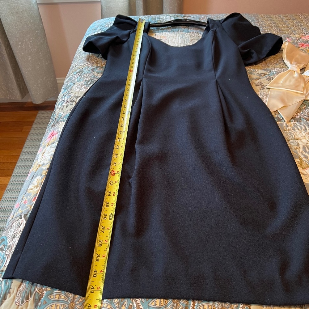 Vintage Basic Black Dress, Sweetheart Neckline, Size 16